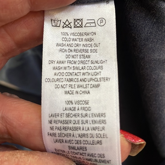 French Connection Dress NEW W Tags . Navy one shoulder ruffle . SZ 12 - Picture 4 of 7